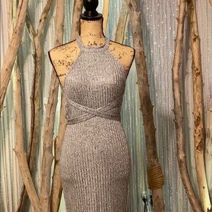 Silver wrap dress